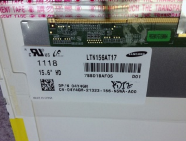 Original LTN156AT17-D01 SAMSUNG Screen Panel 15.6" 1366x768 LTN156AT17-D01 LCD Display
